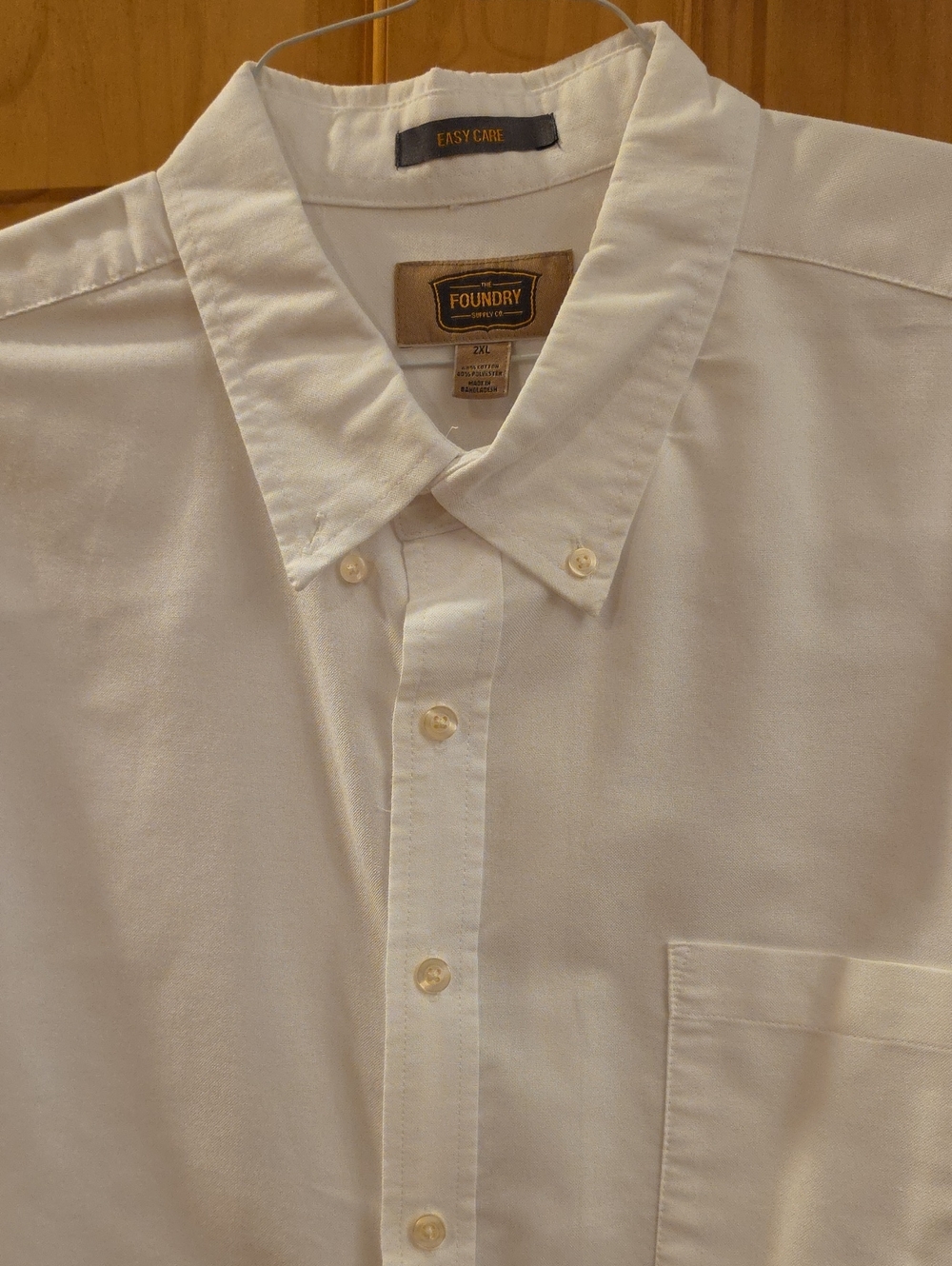 The Foundry Supply Co. Men's White Button-Down Dress Shirt